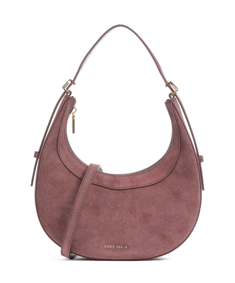 Coccinelle Whisper Suede Schultertasche berry