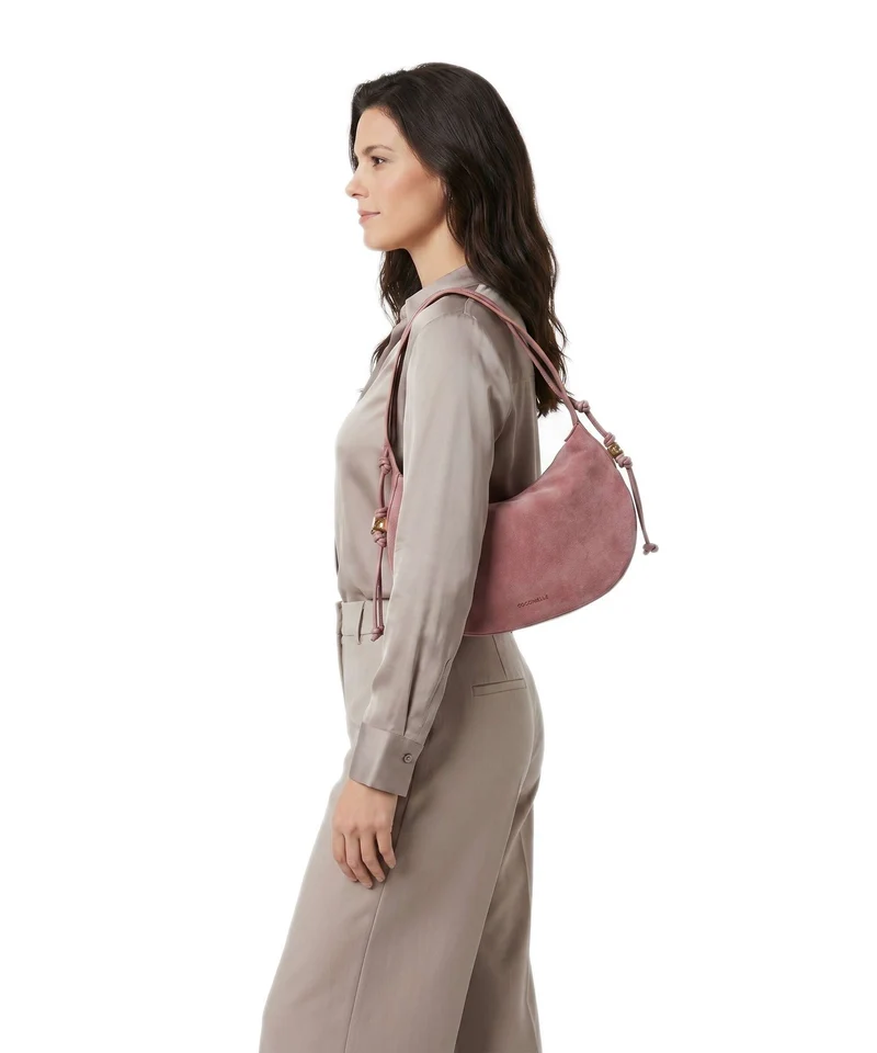 Coccinelle Thess Suede Beuteltasche winter rose