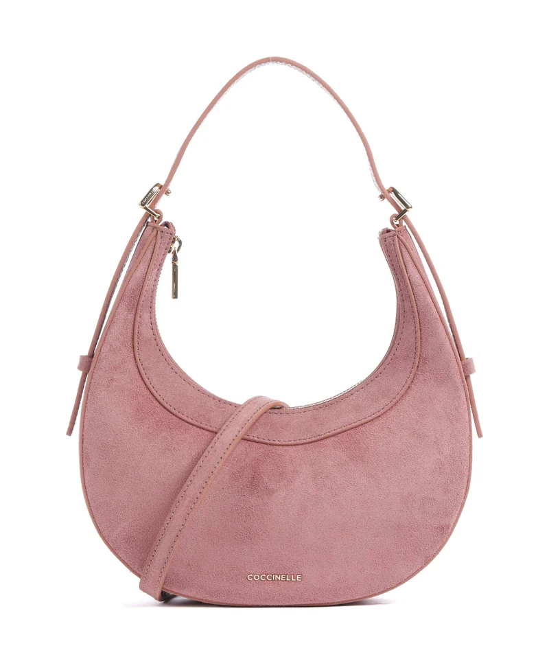 Coccinelle Whisper Suede Schultertasche winter rose