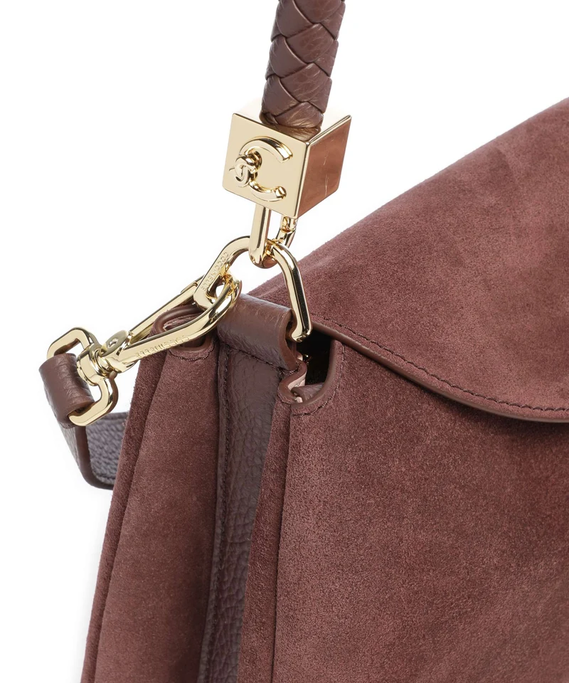 Coccinelle Tiggy Suede Schultertasche berry