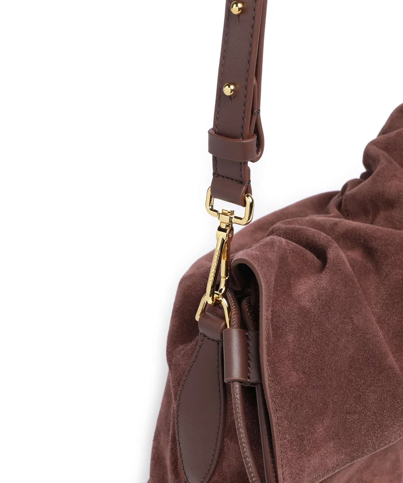 Coccinelle Lidia Suede Beuteltasche berry