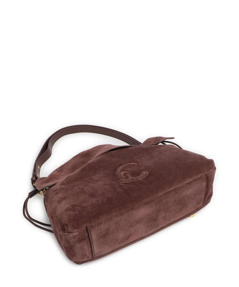Coccinelle Lidia Suede Beuteltasche berry