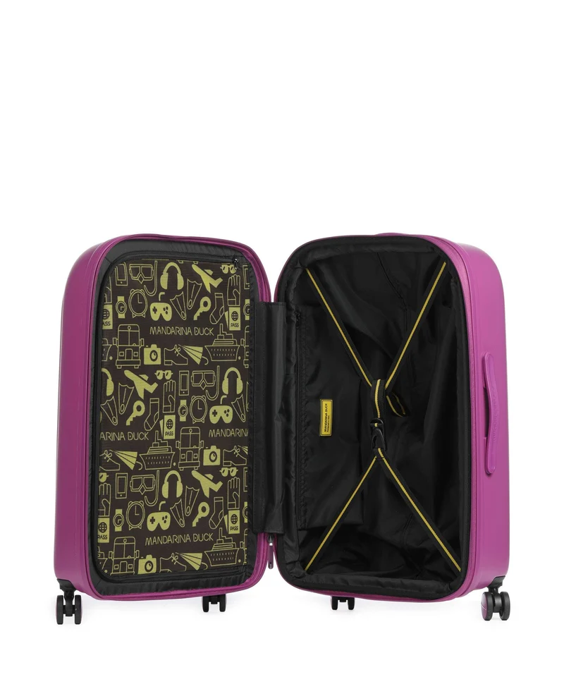 Mandarina Duck Logoduck+ 4-Rollen Trolley digital pink