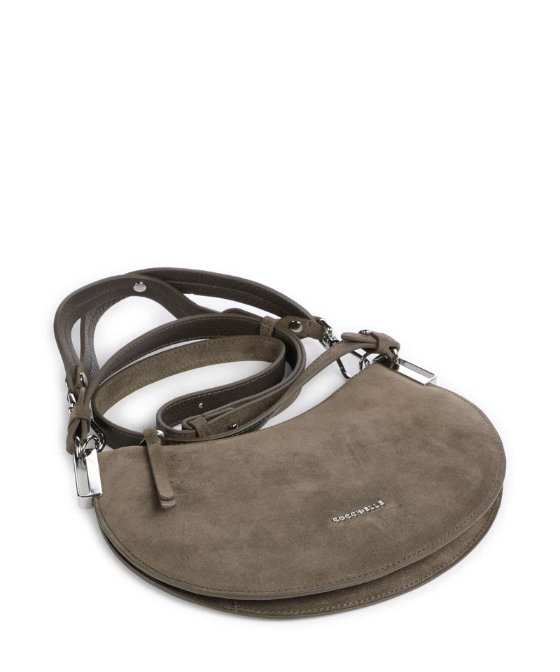 Coccinelle Sunup Suede Schultertasche fango
