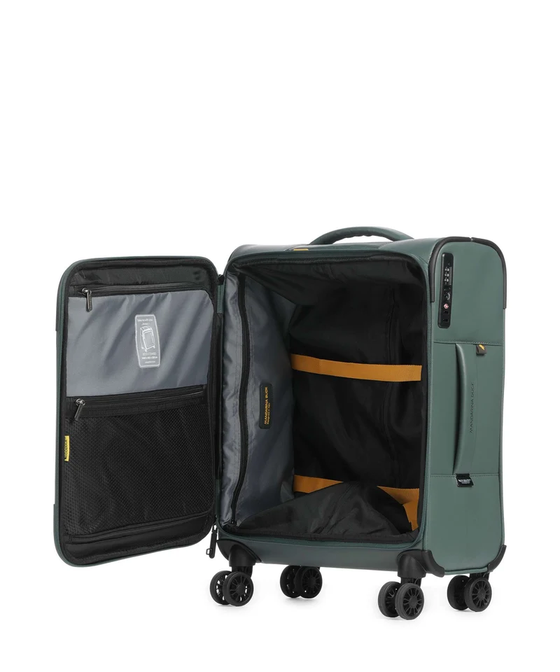 Mandarina Duck Coated 4-Rollen Trolley deep green
