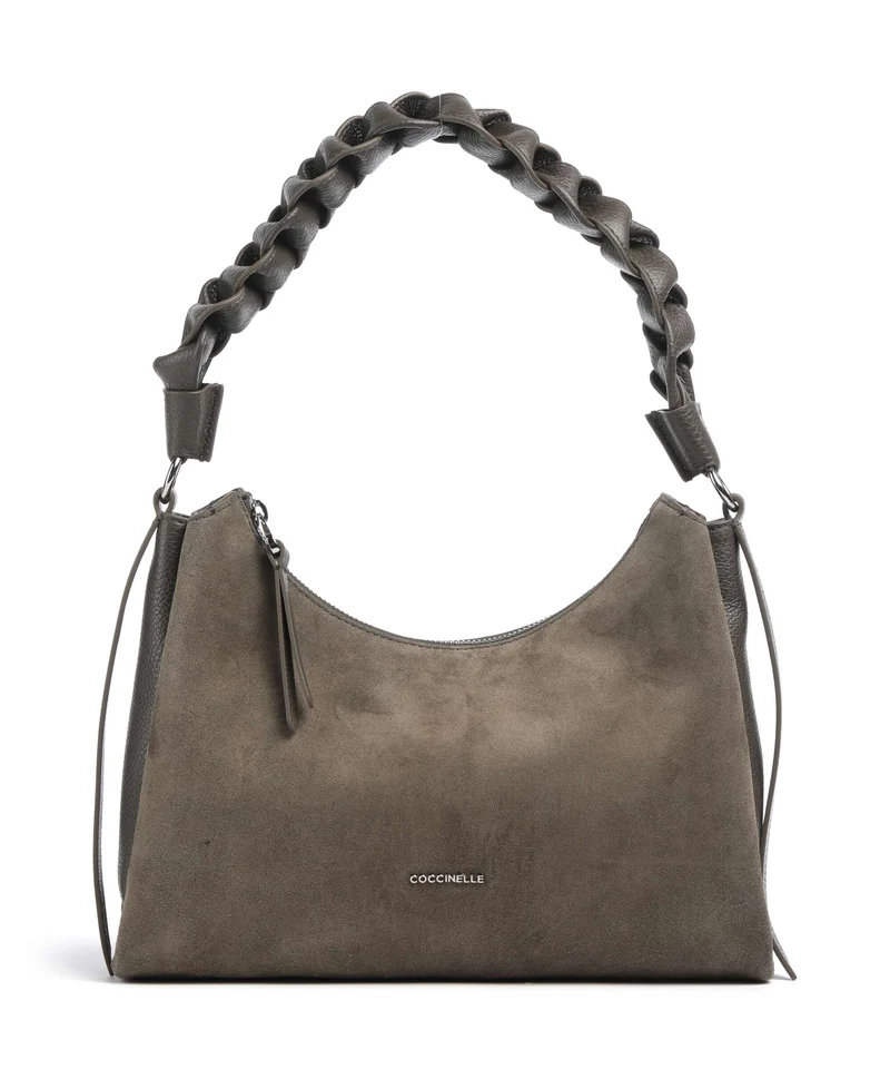 Coccinelle Boheme Suede Schultertasche fango