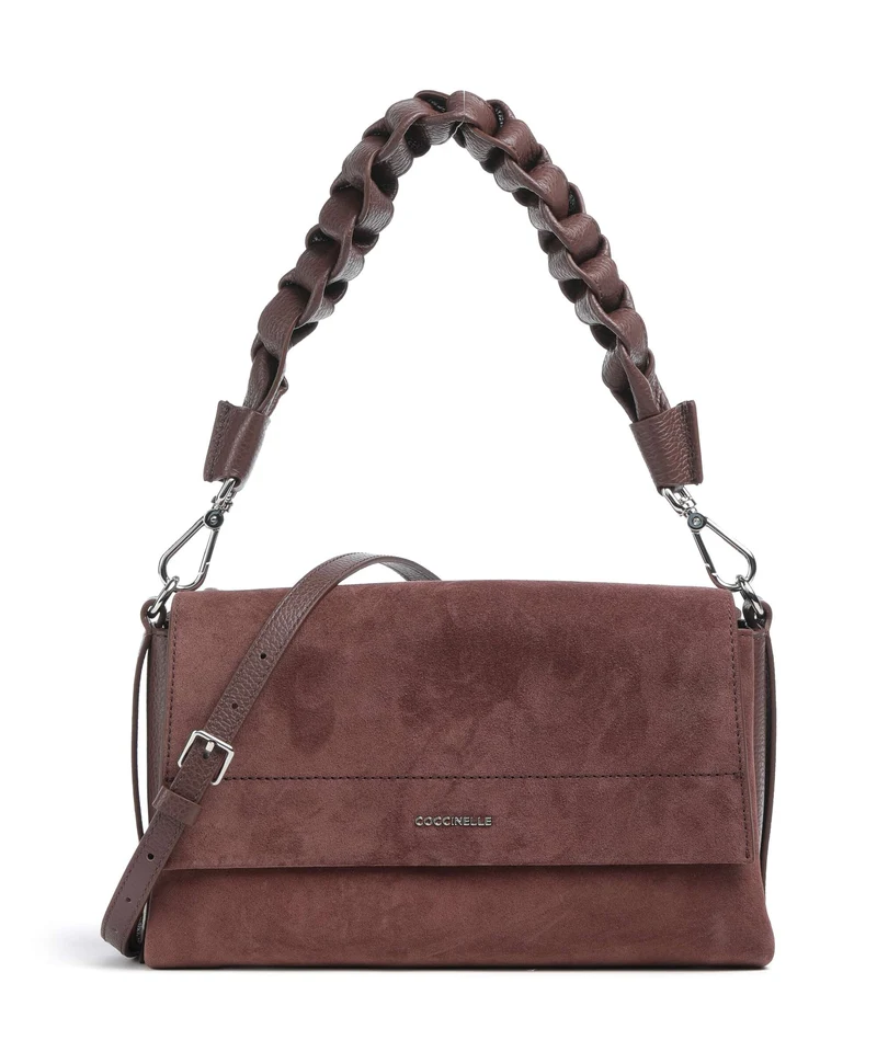 Coccinelle Boheme Suede Schultertasche berry