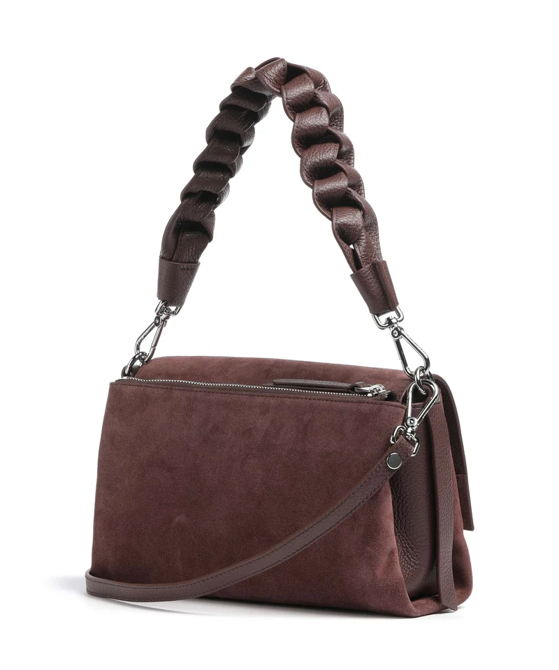 Coccinelle Boheme Suede Schultertasche berry