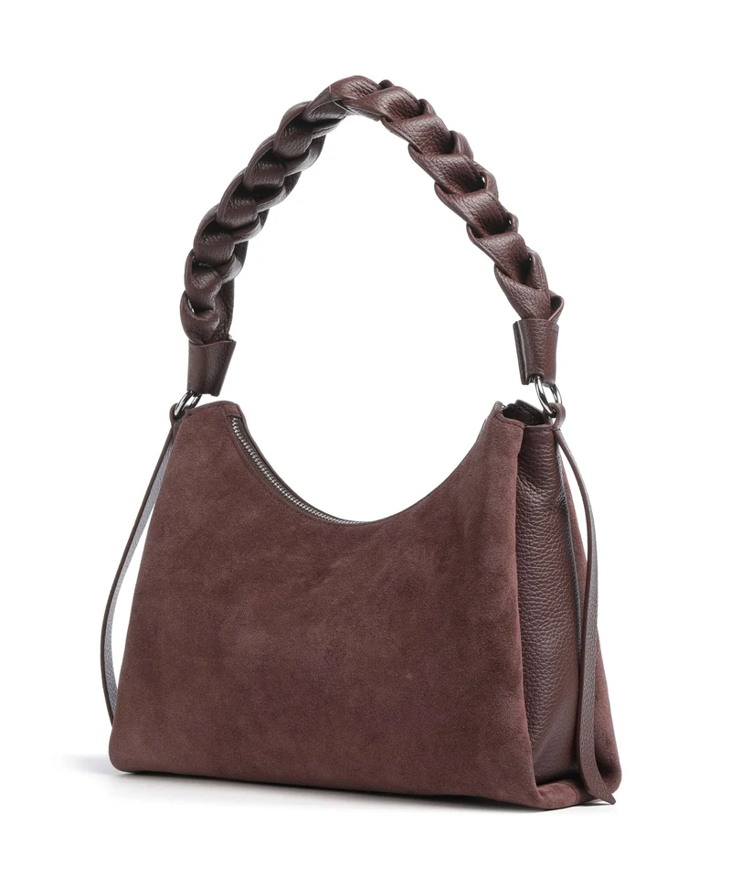 Coccinelle Boheme Suede Schultertasche berry
