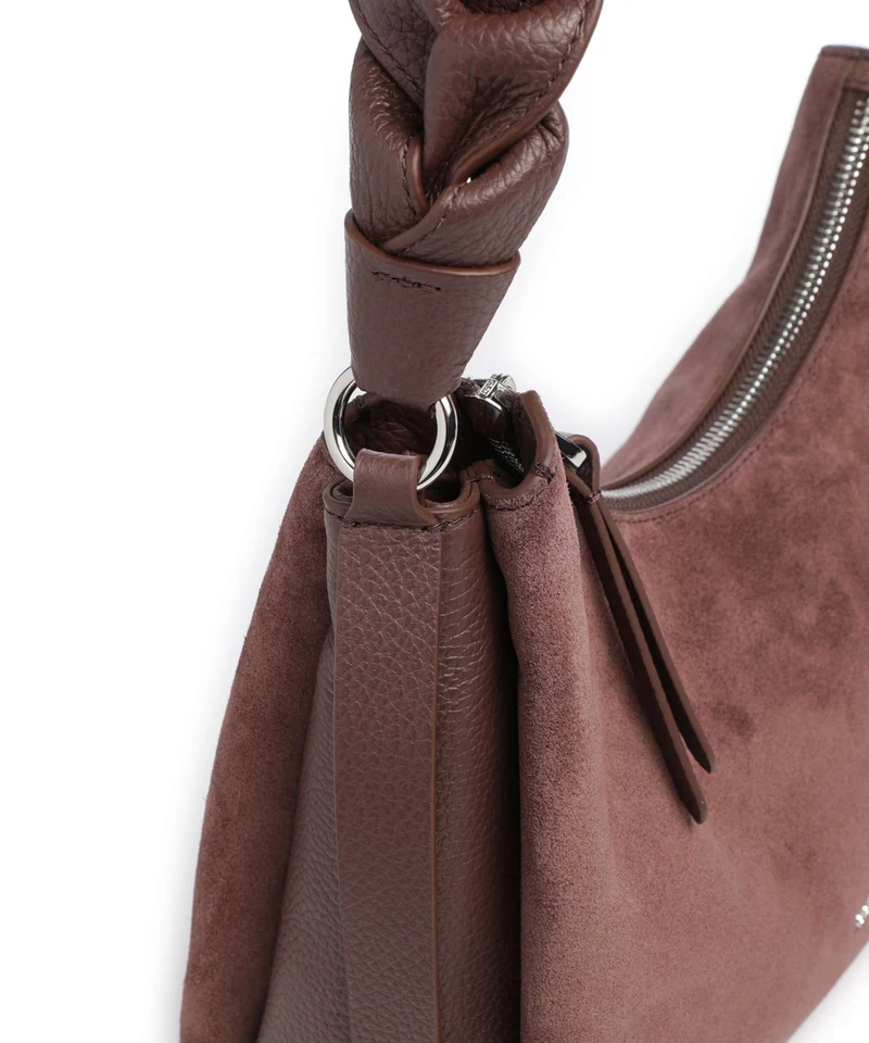 Coccinelle Boheme Suede Schultertasche berry