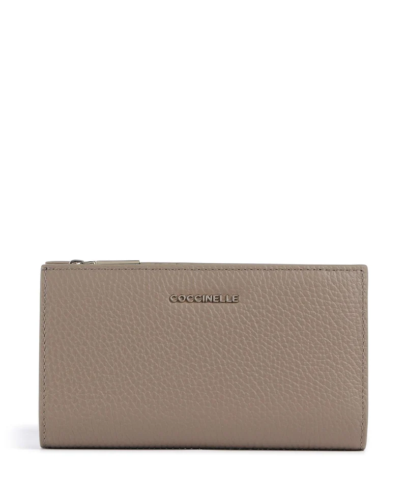 Coccinelle Metallic Soft Geldbörse warm taupe