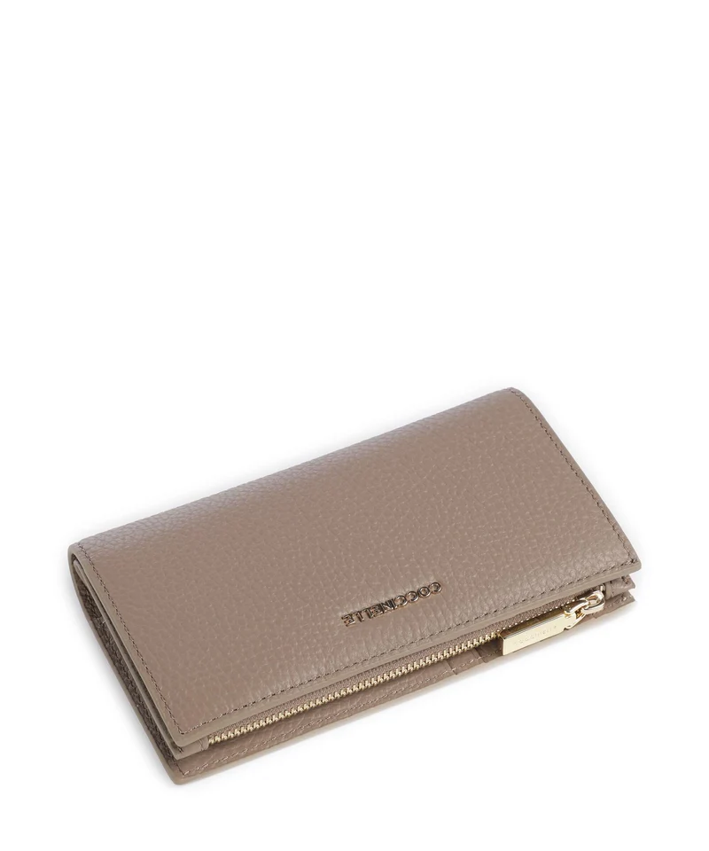 Coccinelle Metallic Soft Geldbörse warm taupe