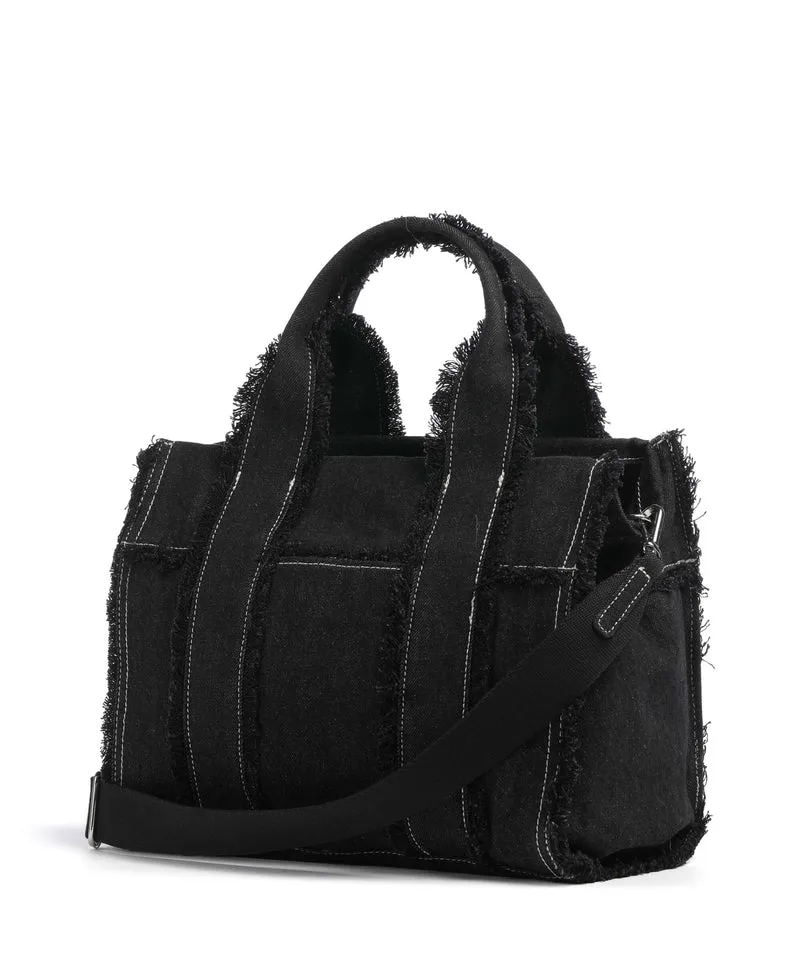 DKNY Barret Medium Handtasche black denim