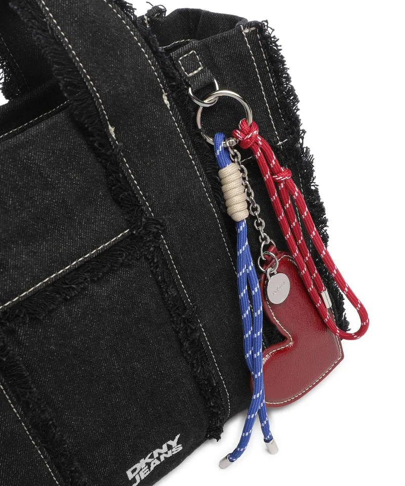 DKNY Barret Medium Handtasche black denim
