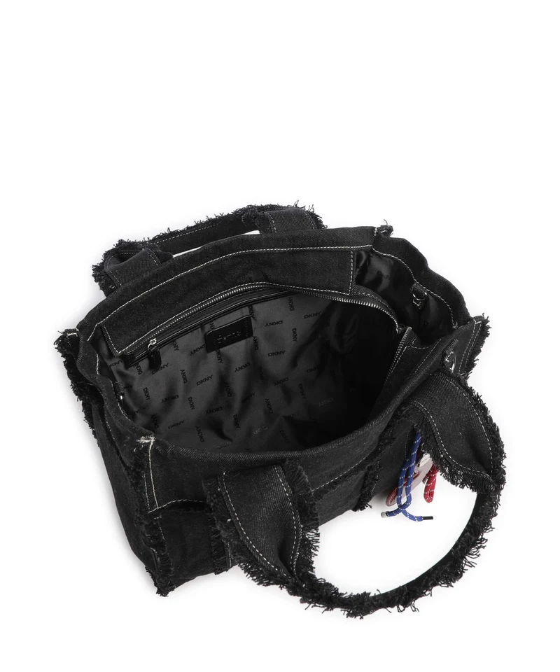 DKNY Barret Medium Handtasche black denim