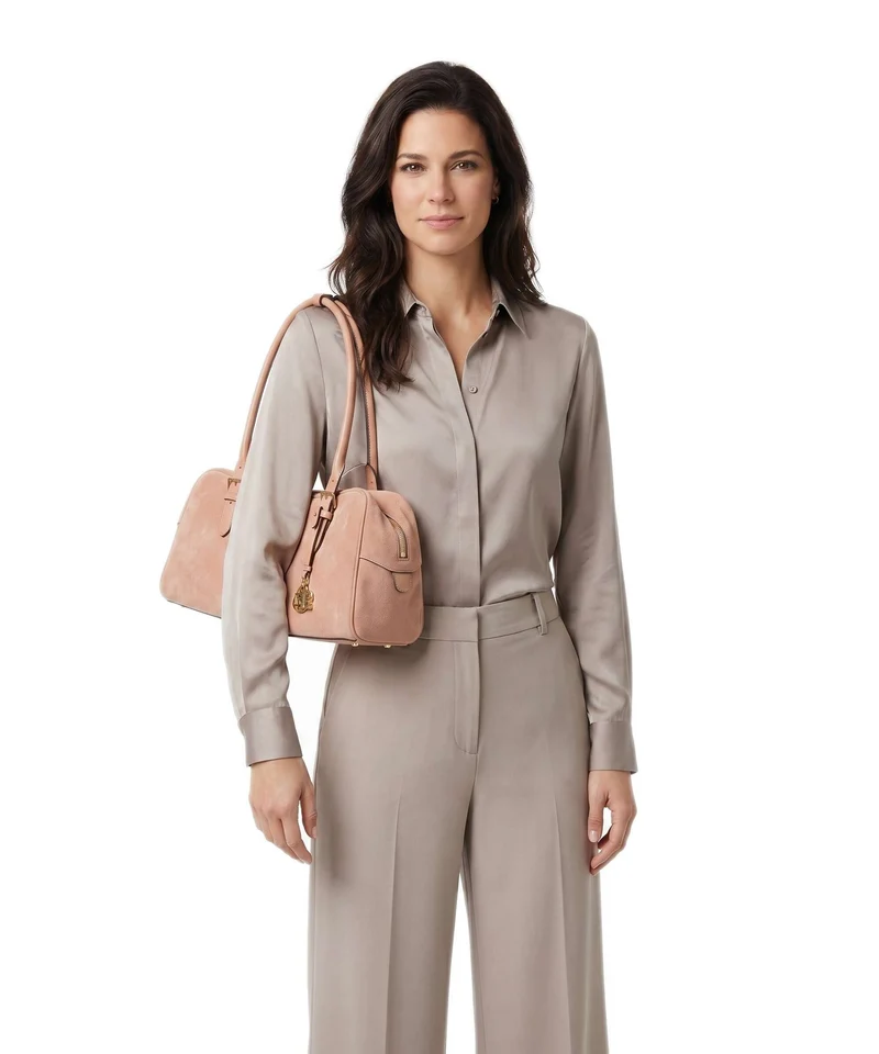 Lauren Ralph Lauren Marcy Large Schultertasche pink sienna