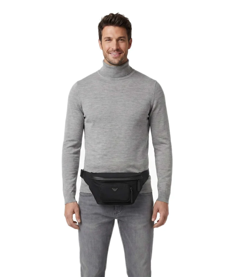 Emporio Armani Nylon Recycled Gürteltasche black beauty