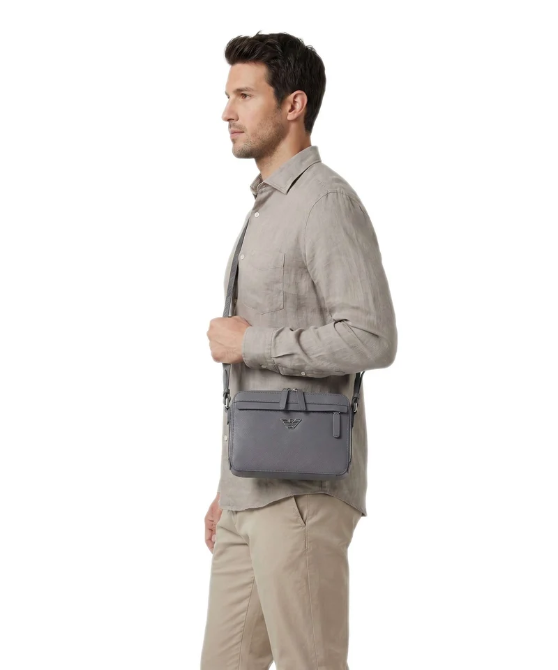 Emporio Armani Business Regenerated Umhängetasche grey