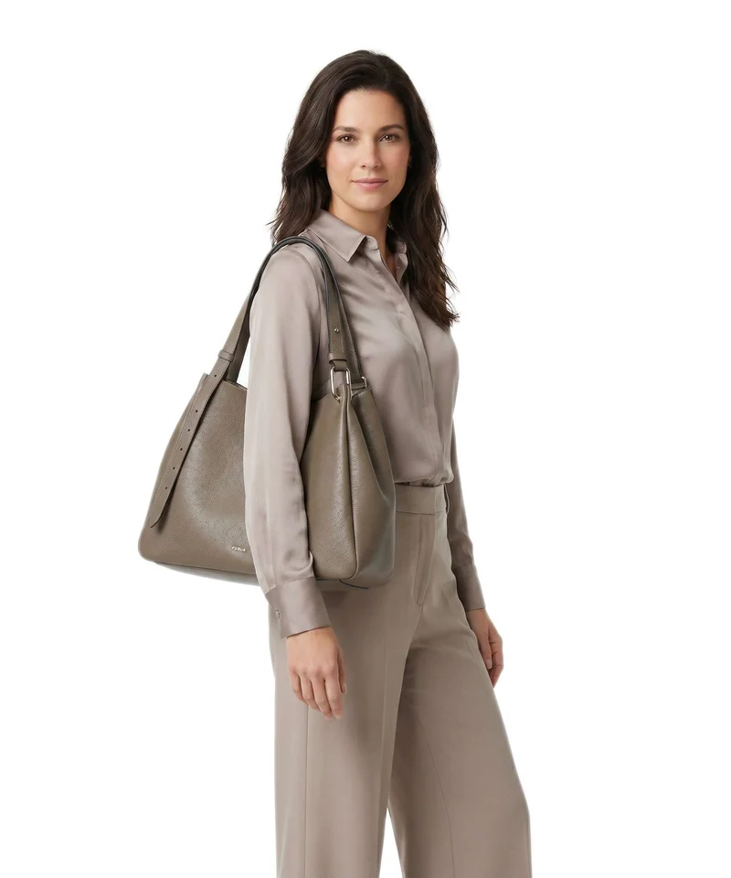 Furla Nuvola L Beuteltasche muddy gray