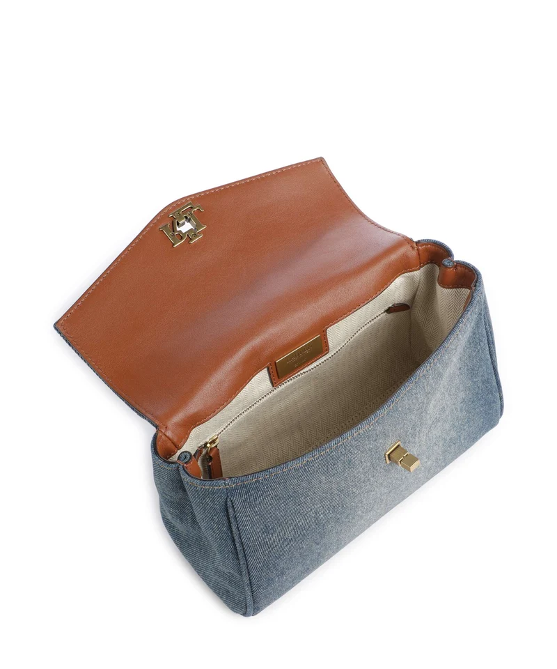 Lauren Ralph Lauren Farrah Small Handtasche oxford blue/lauren tan
