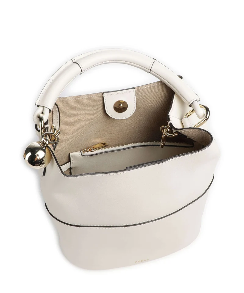 Furla Sfera S Bucket Handtasche panna/avena