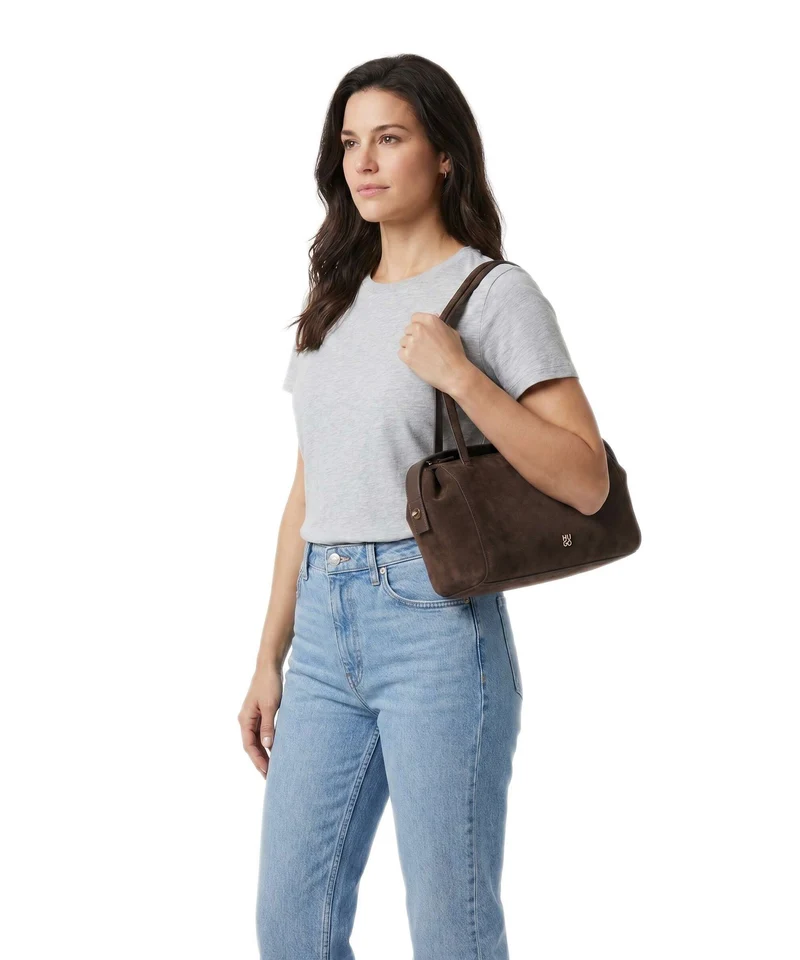Hugo Meelo Schultertasche darkbrown
