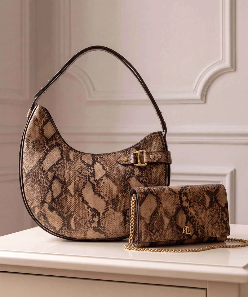 Lauren Ralph Lauren Tasha Large Beuteltasche tan multi