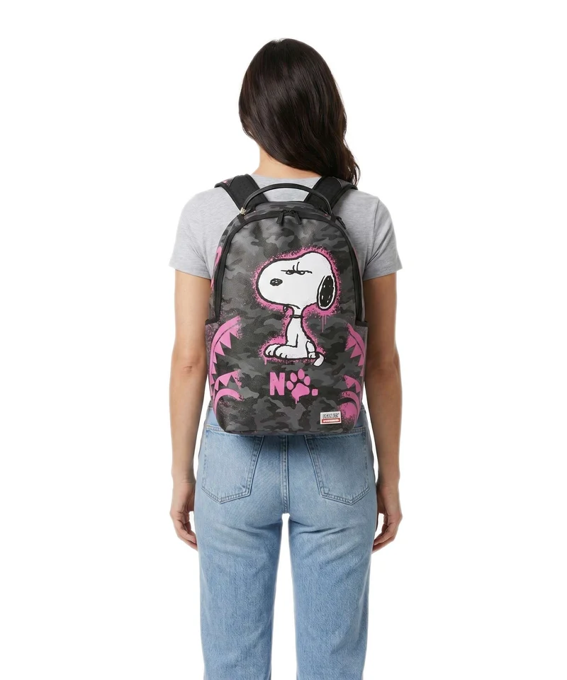 Sprayground Snoopy Pink Stencil Rucksack multicolour