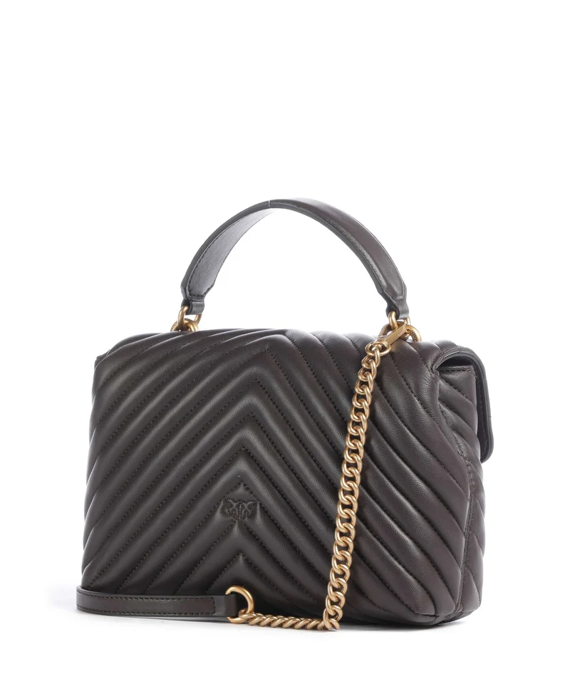 Pinko Love Lady Puff Mini Handtasche marrone marasca/antique gold