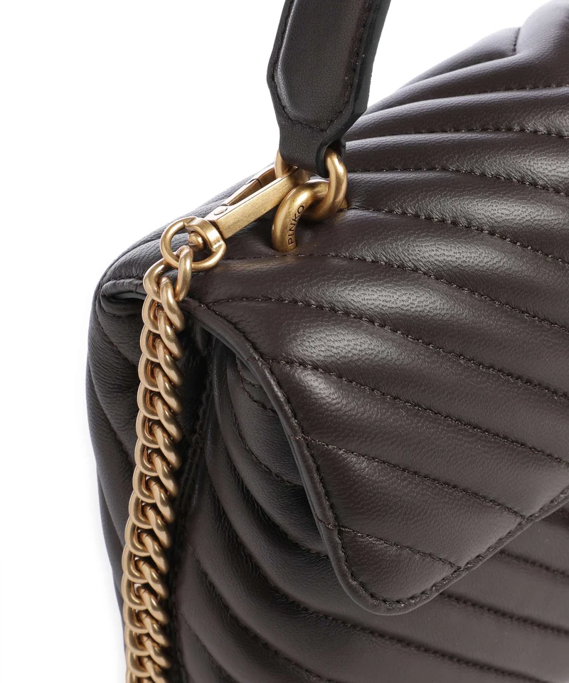 Pinko Love Lady Puff Mini Handtasche marrone marasca/antique gold