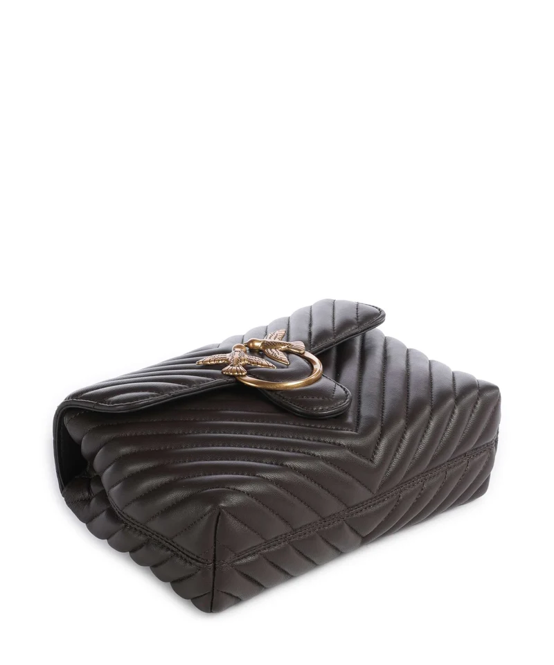 Pinko Love Lady Puff Mini Handtasche marrone marasca/antique gold