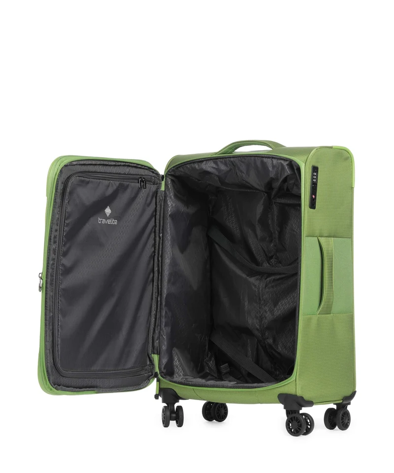 Travelite Corsiica 4-Rollen Trolley fresh green
