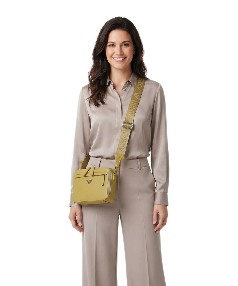 Emporio Armani Business Regenerated Umhängetasche ecru olive