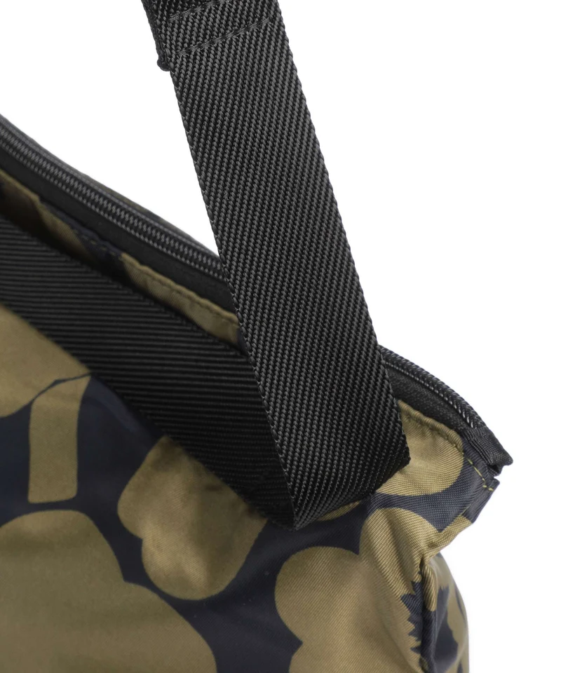 Marimekko Neat M Unikko Beuteltasche olive green/dark blue