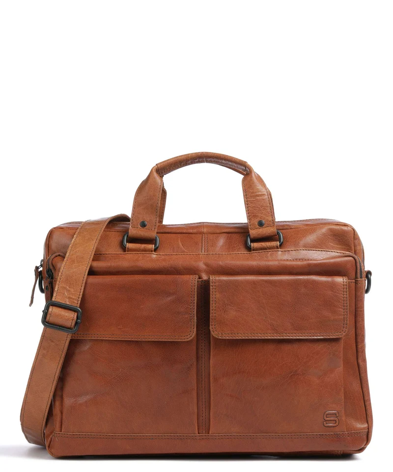 Spikes & Sparrow Bronco Aktentasche cognac