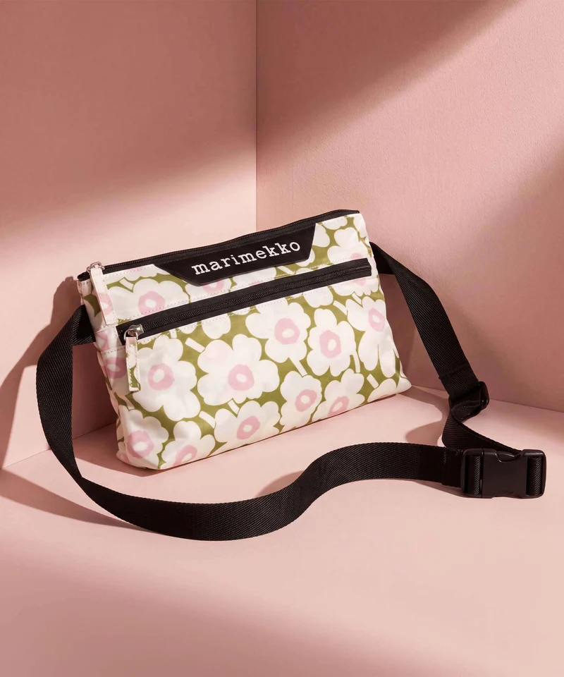 Marimekko Neat S Unikko Umhängetasche light yellow/green/lt pink