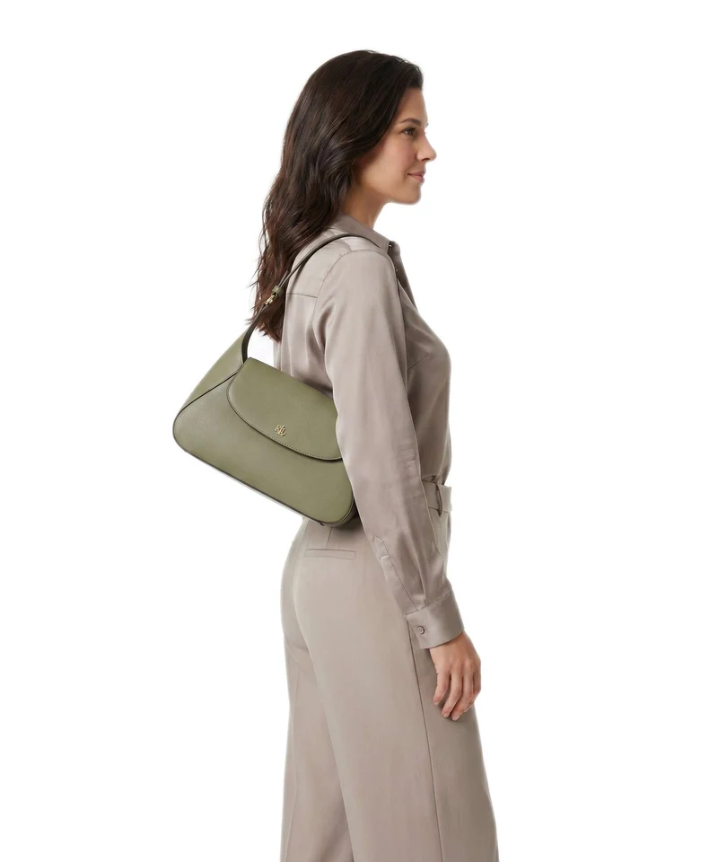 Lauren Ralph Lauren Schylar Medium Schultertasche sage green