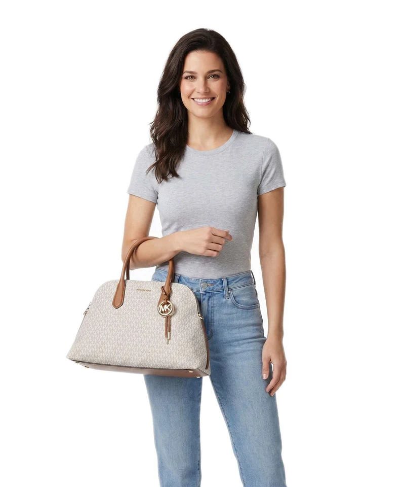 Michael Kors Freddie Large Handtasche vanilla/acorn