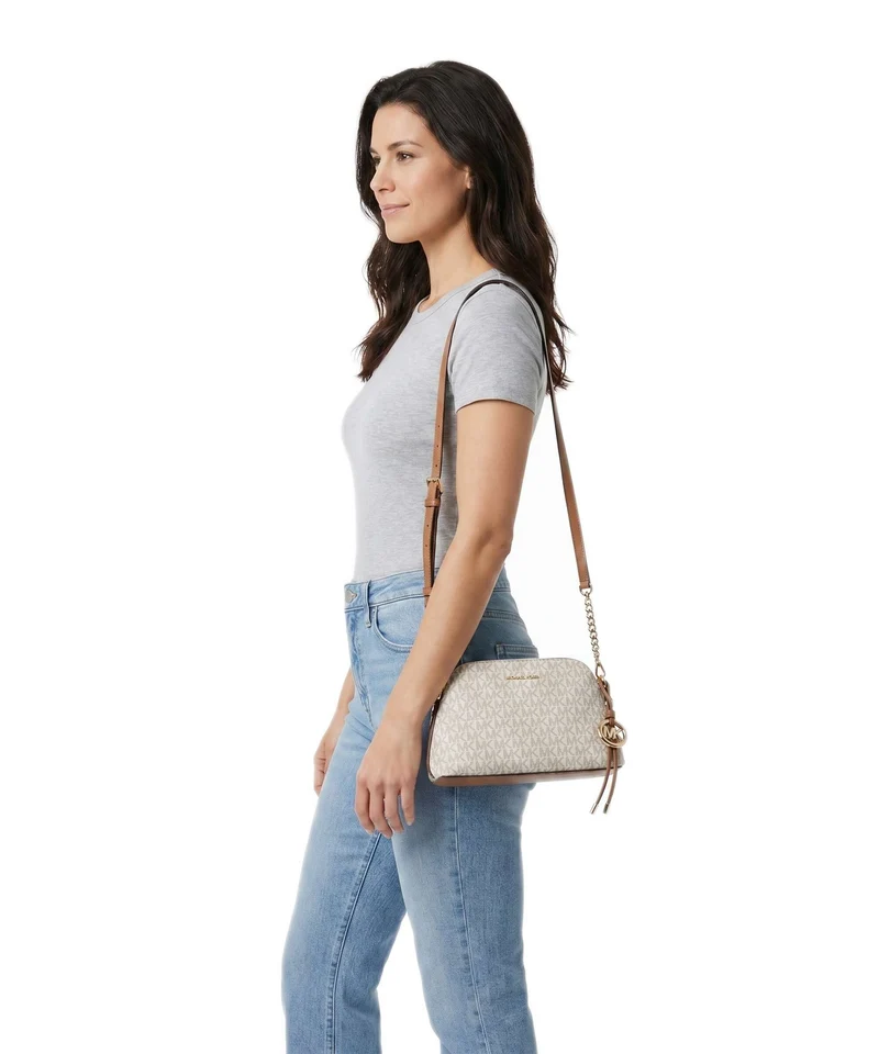 Michael Kors Freddie Small Umhängetasche vanilla/acorn
