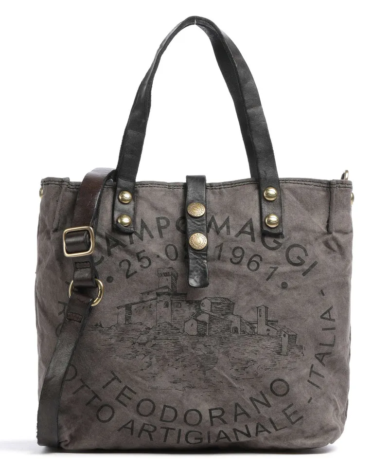 Campomaggi Handtasche beige/grigio/nera