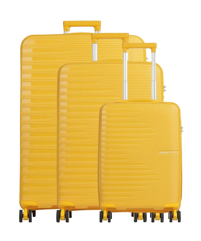 Travelite Pacific 4-Rollen Trolley Set yellow