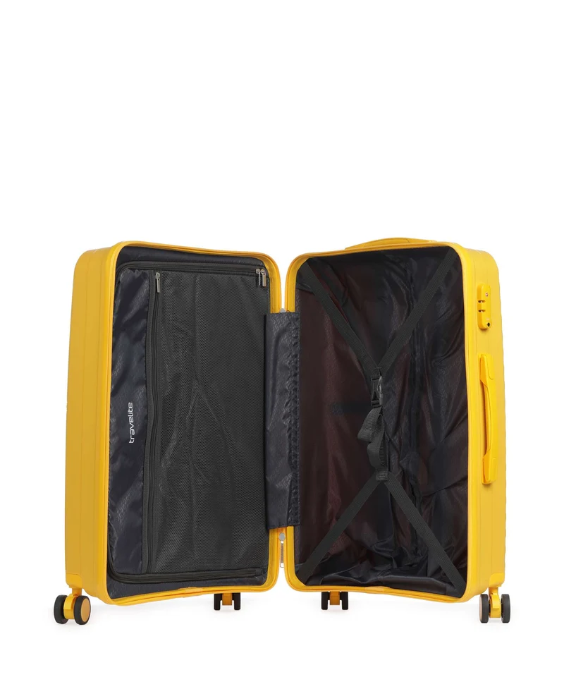 Travelite Pacific 4-Rollen Trolley Set yellow
