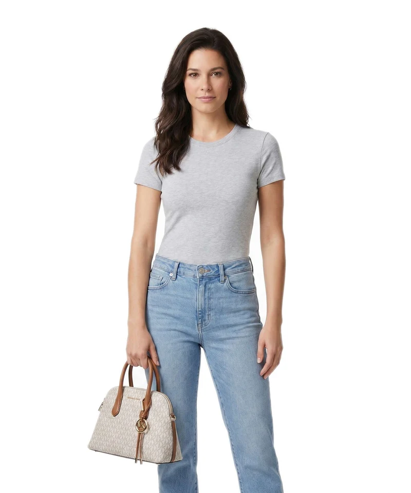 Michael Kors Freddie Medium Handtasche vanilla/acorn