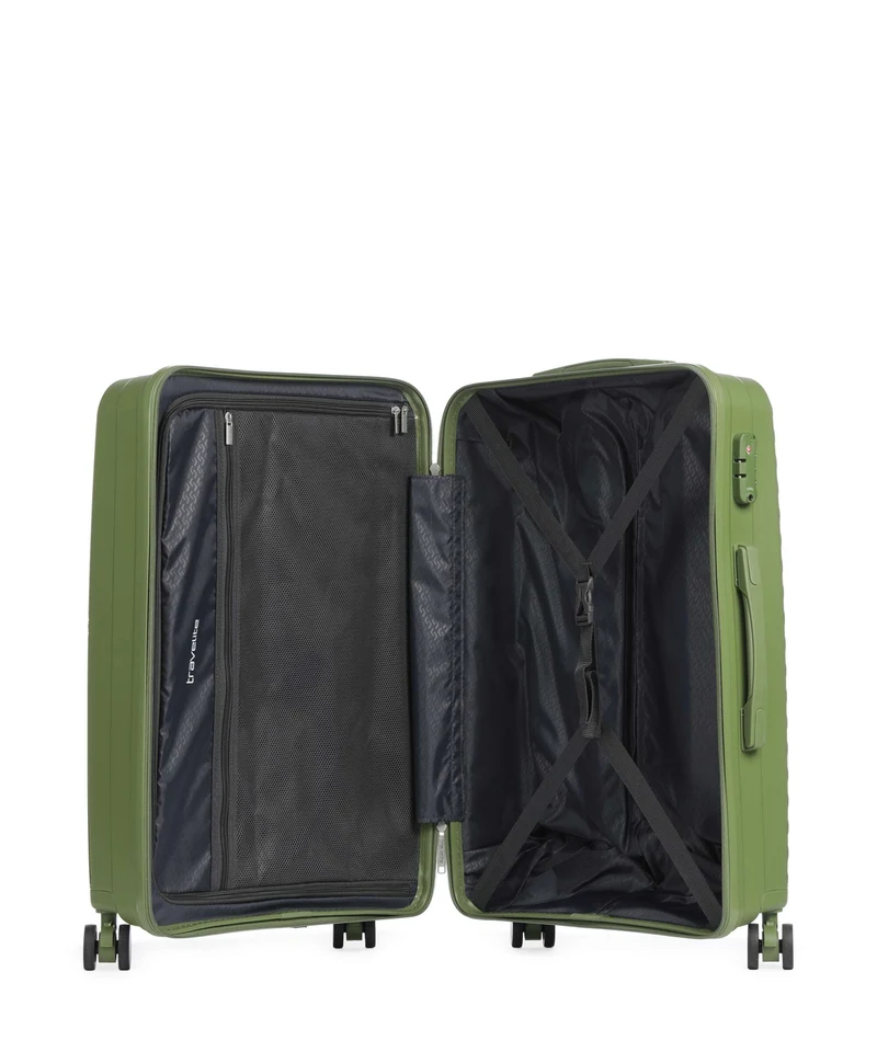 Travelite Pacific 4-Rollen Trolley Set olive