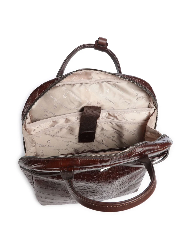 Castelijn & Beerens Croco Emma Rucksack mocca