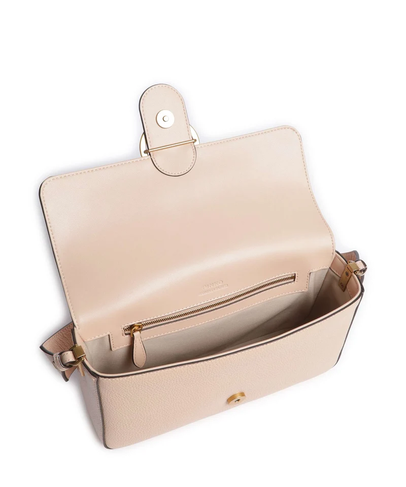 Pinko Love One Classic Slouchy Schultertasche light pink/antique gold