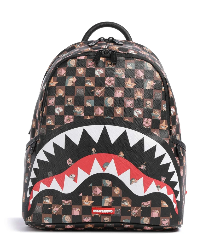 Sprayground Peeking Characters Remix Rucksack brown