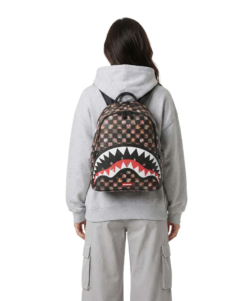 Sprayground Peeking Characters Remix Rucksack brown
