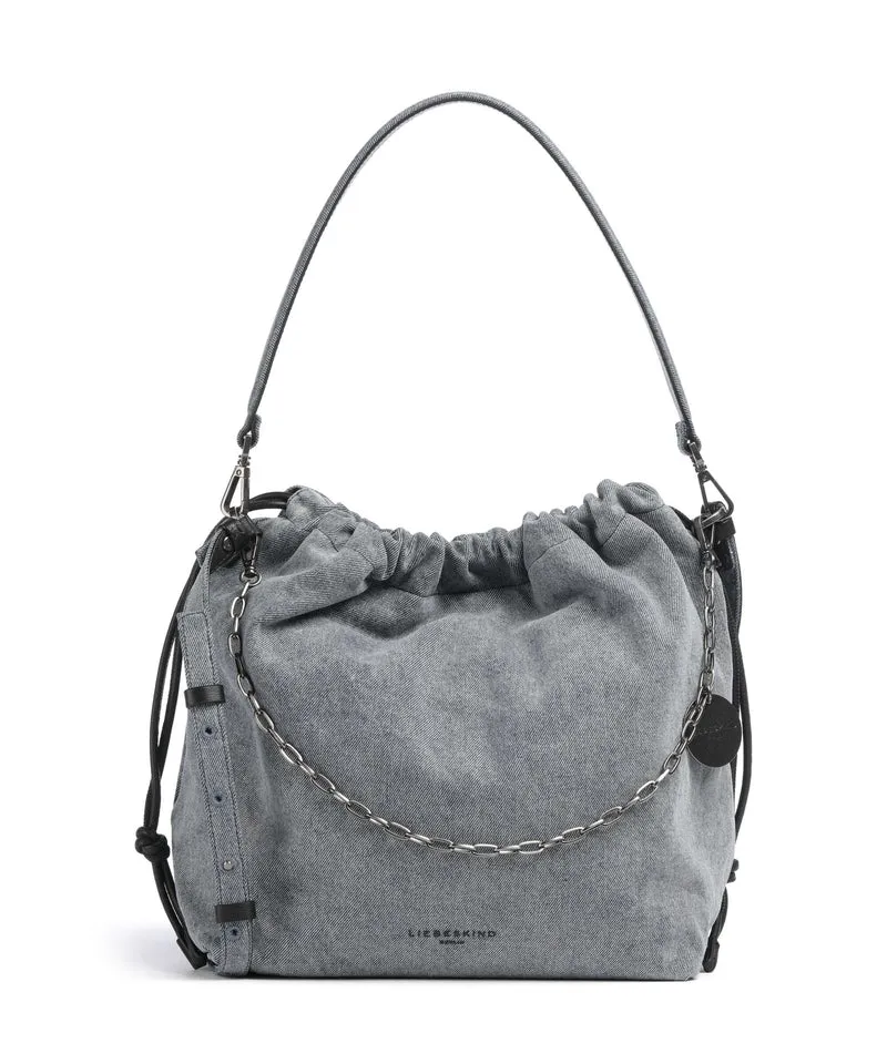 Liebeskind Lya II Denim M Bucket Handtasche blue denim