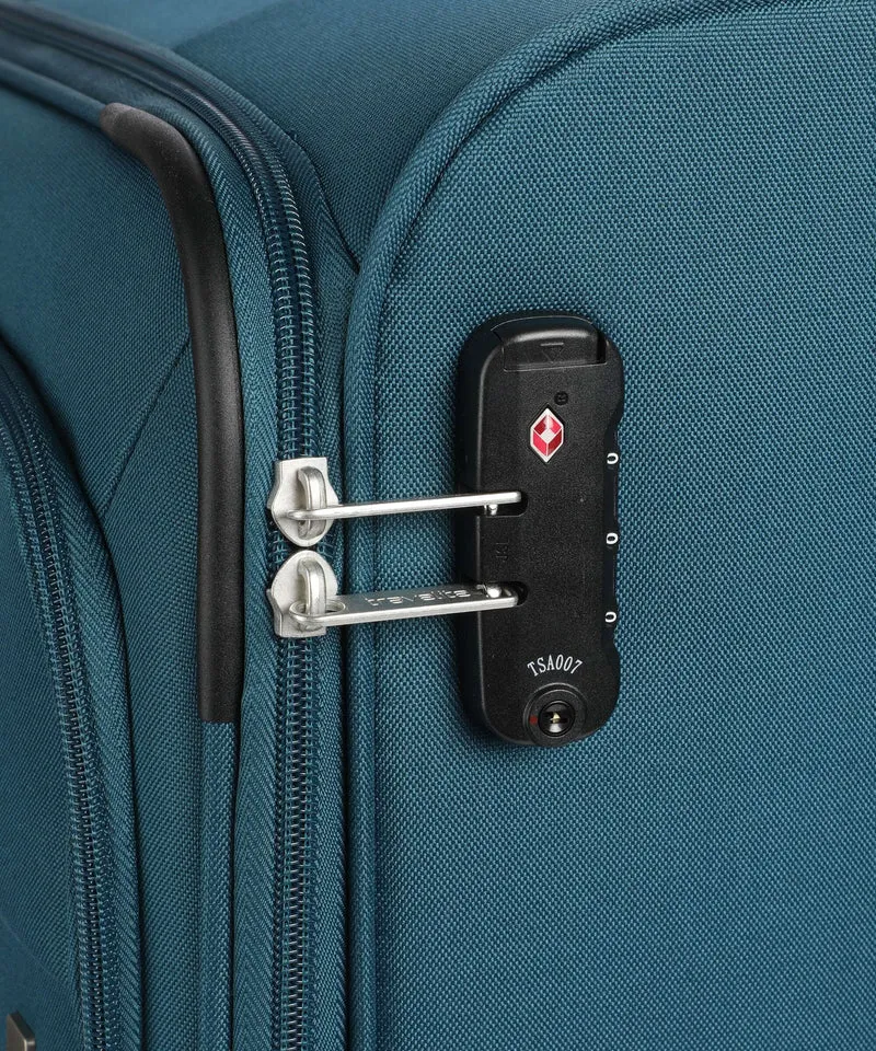 Travelite Priego 4-Rollen Trolley Set petrol
